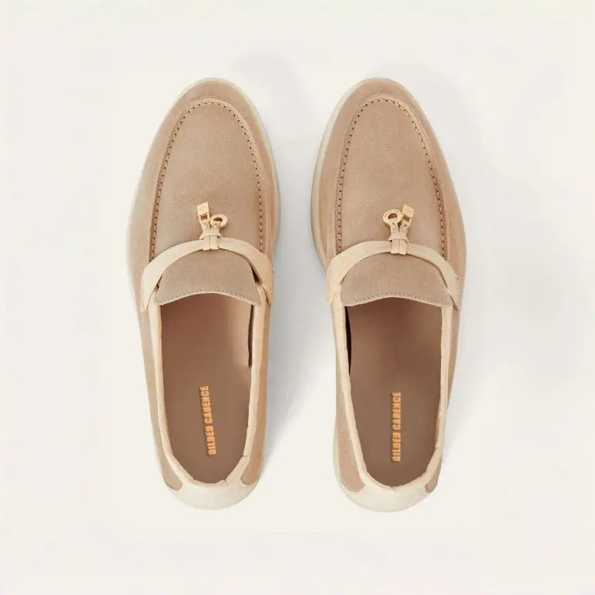 Women's Light Mastic Suede Summer Loafers Gilded Cadence