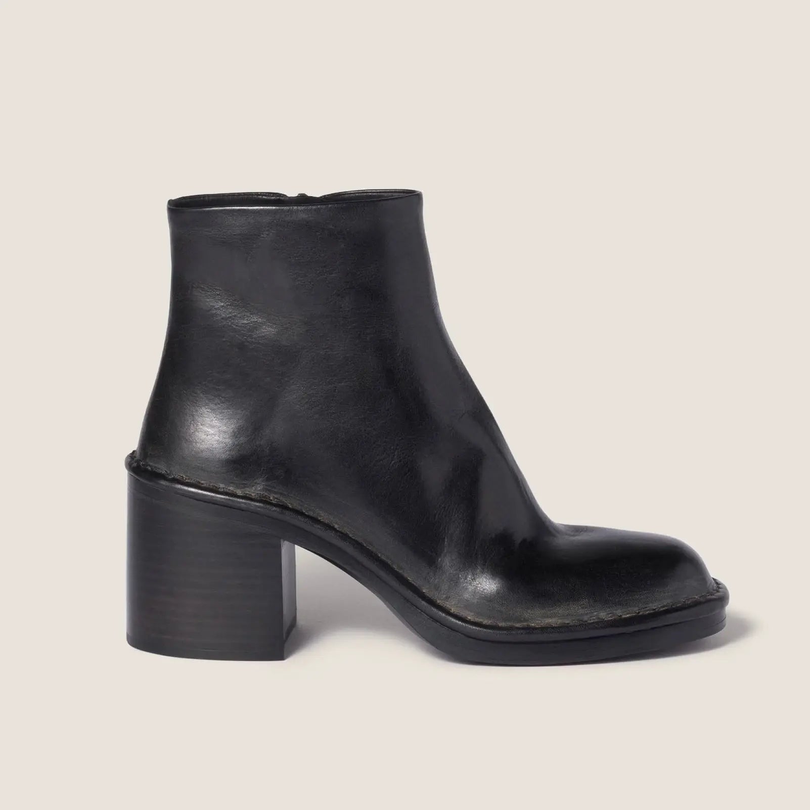 Leather booties Biack Gilded Cadence