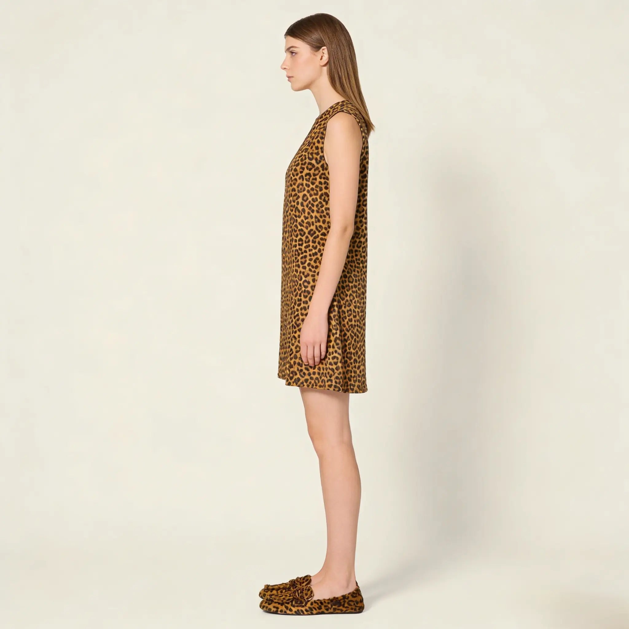 Ruched Printed Leather Loafers - Snake Gilded Cadence