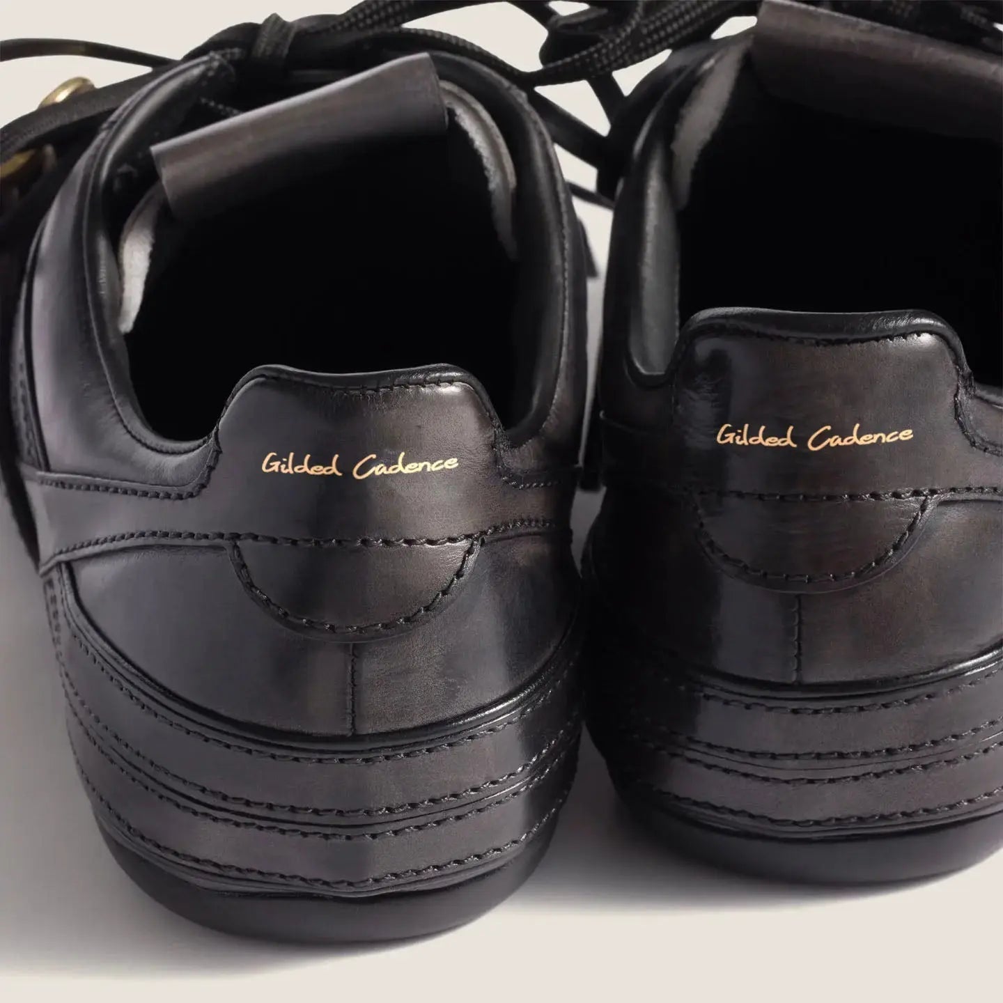 Leather sneakers with buckle Gilded Cadence