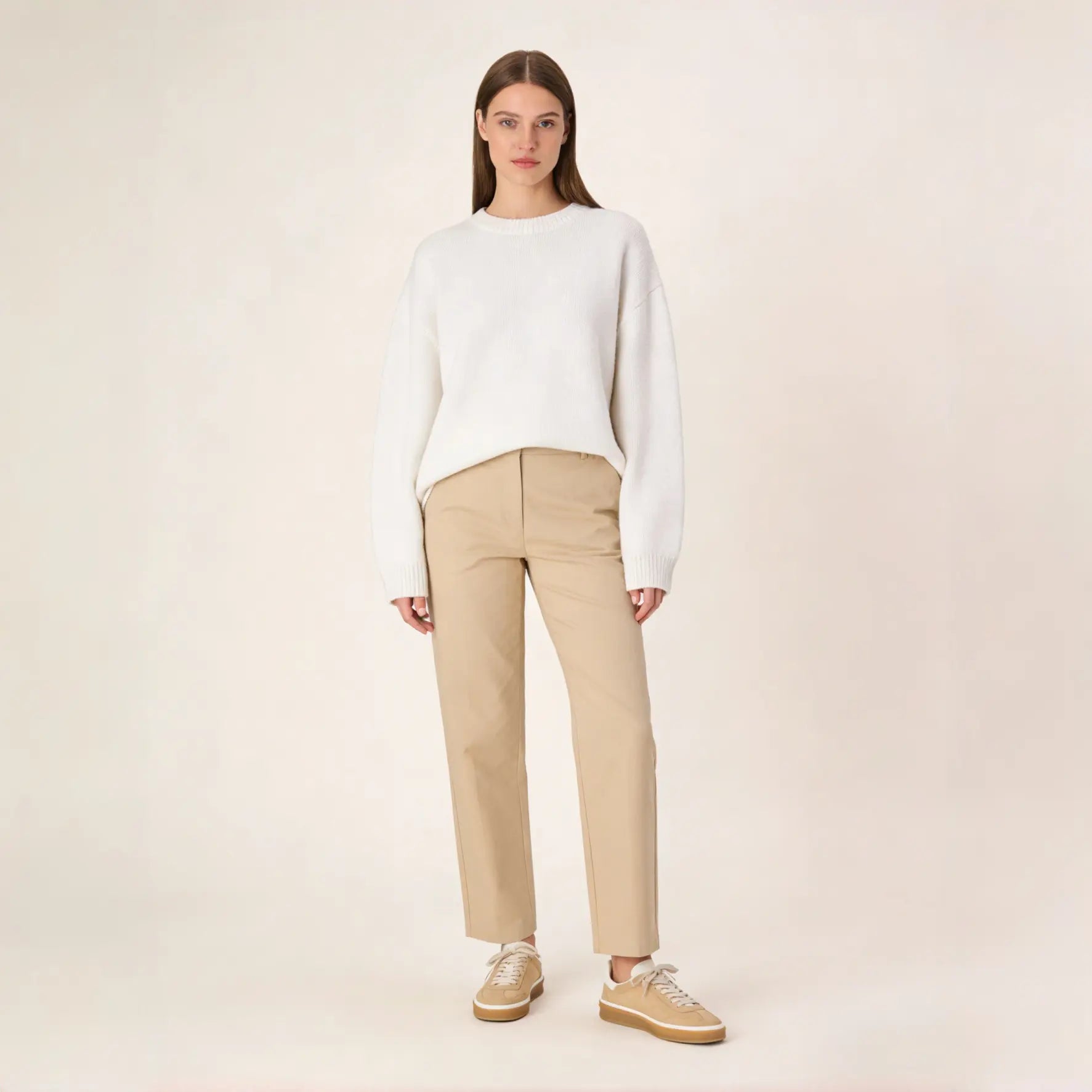 Suede Tennis Walk Sneakers - Windy Dunes Gilded Cadence