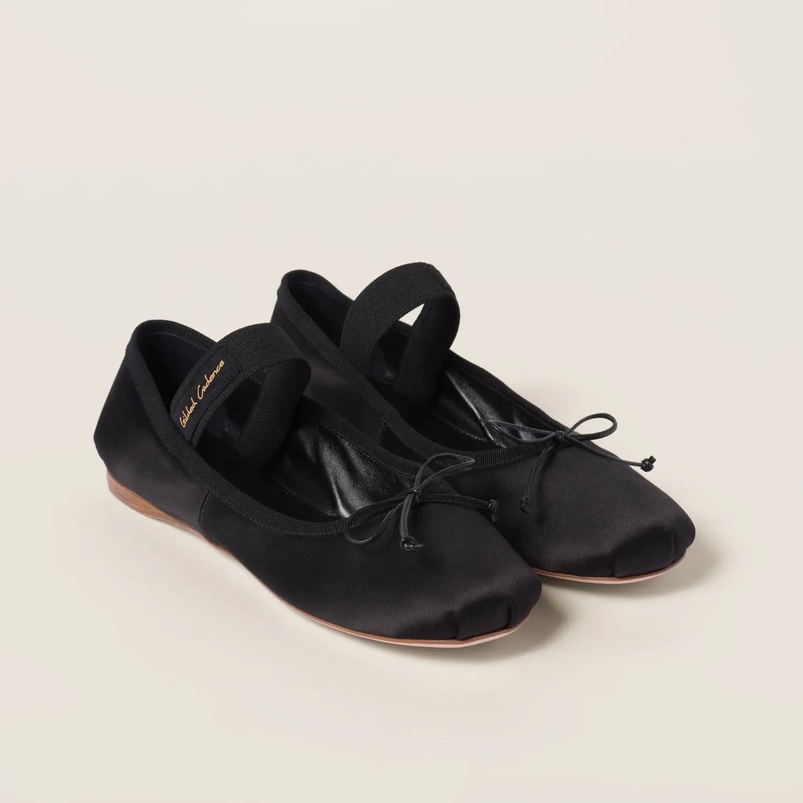 Satin ballerinas Gilded Cadence