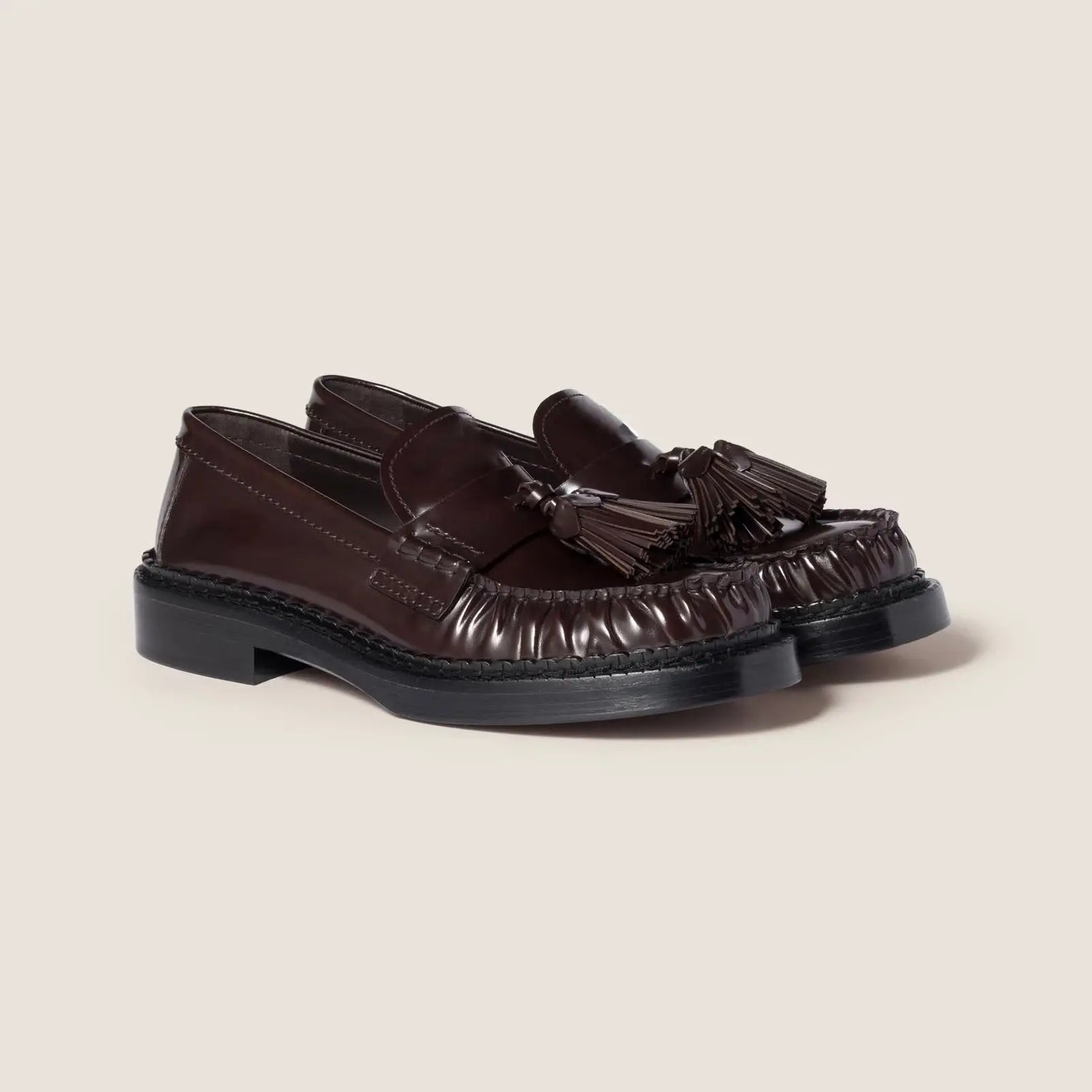 Tassel loafers in polished leather Gilded Cadence
