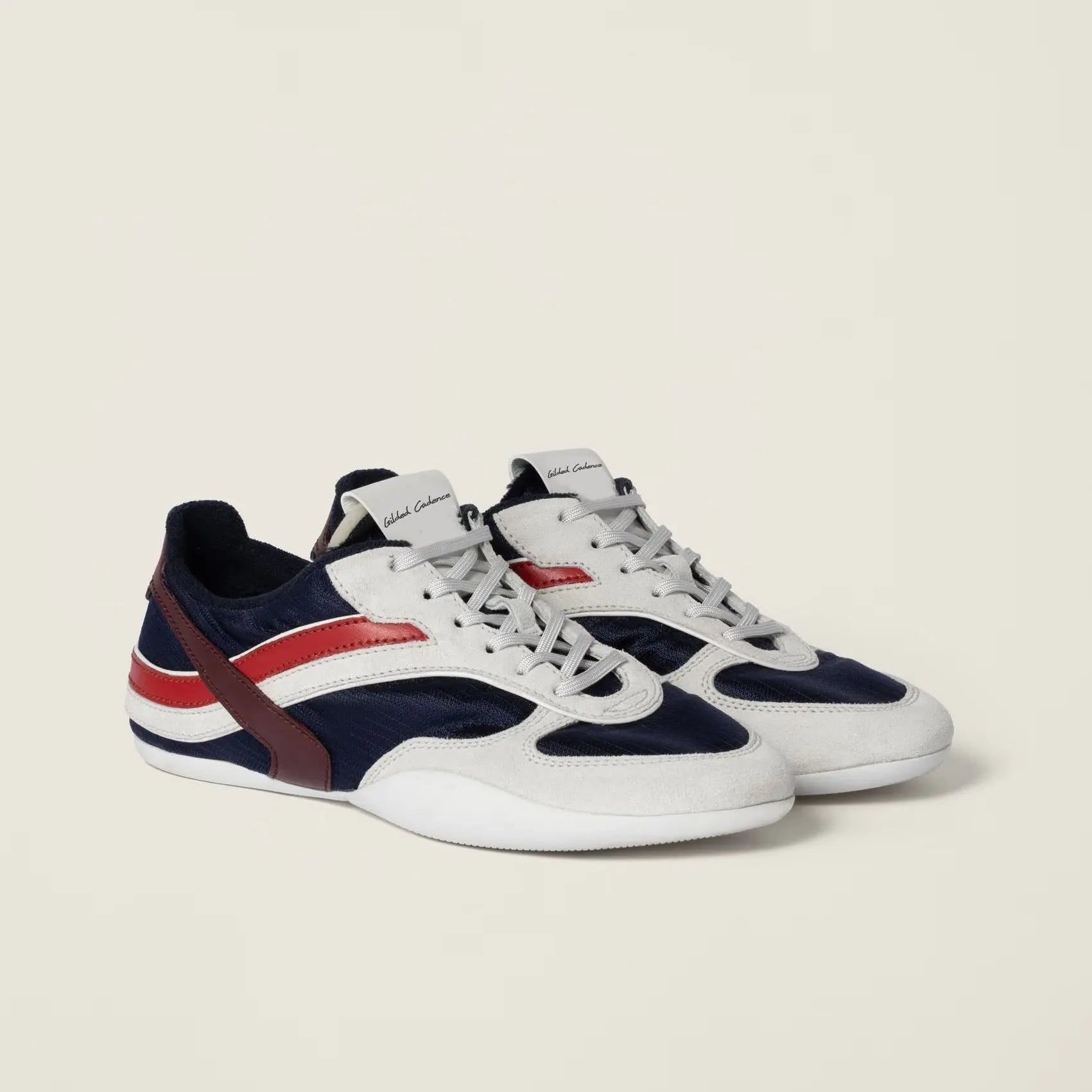 Gymnasium Tech Fabric Sneakers - Navy Gilded Cadence