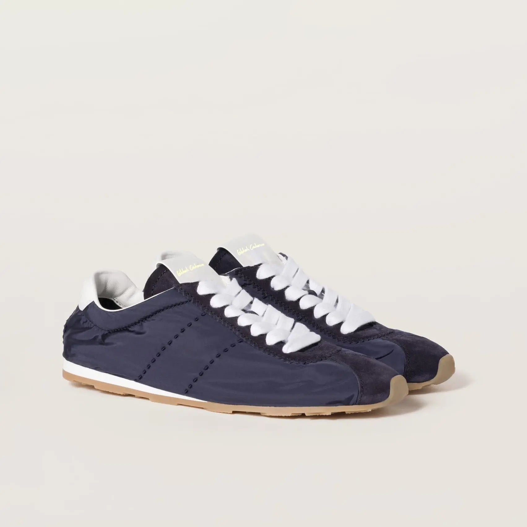 Plume technical fabric and suede sneakers Gilded Cadence