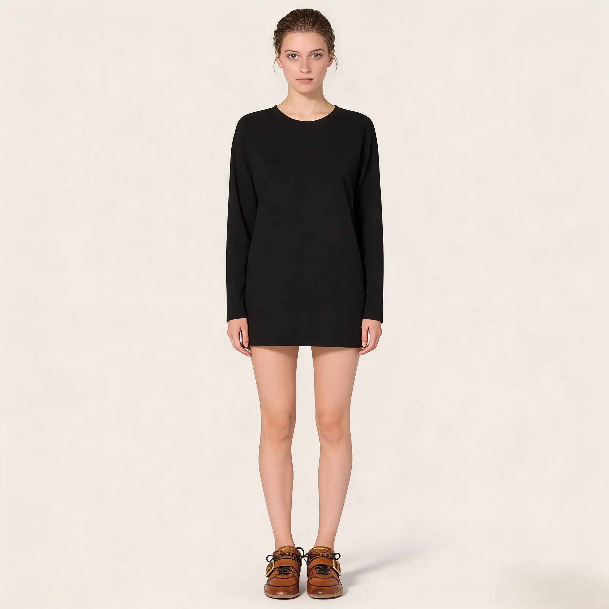 Distressed Leather Buckle Sneakers Gilded Cadence