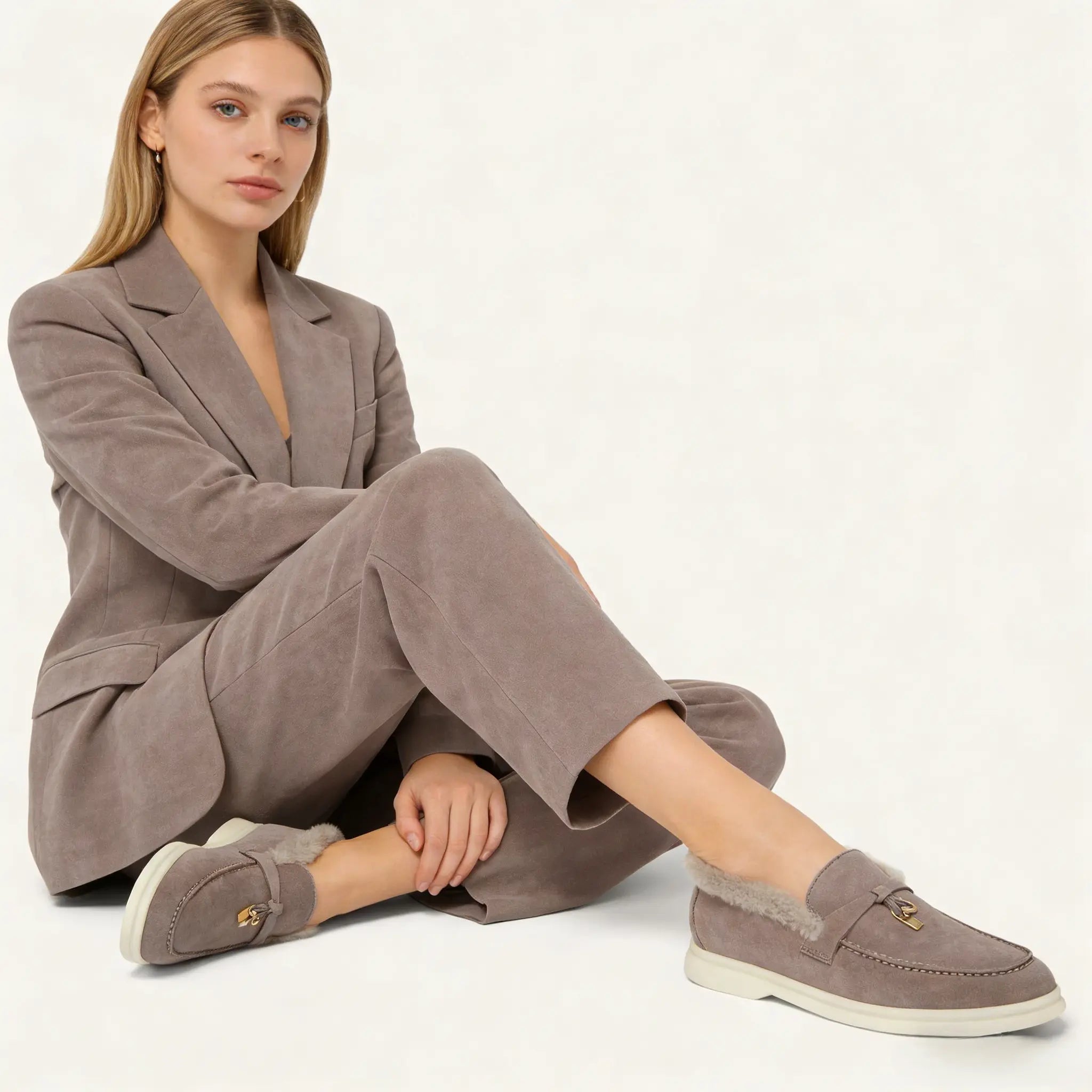 Women's Rain Drops Suede Summer Loafers Gilded Cadence