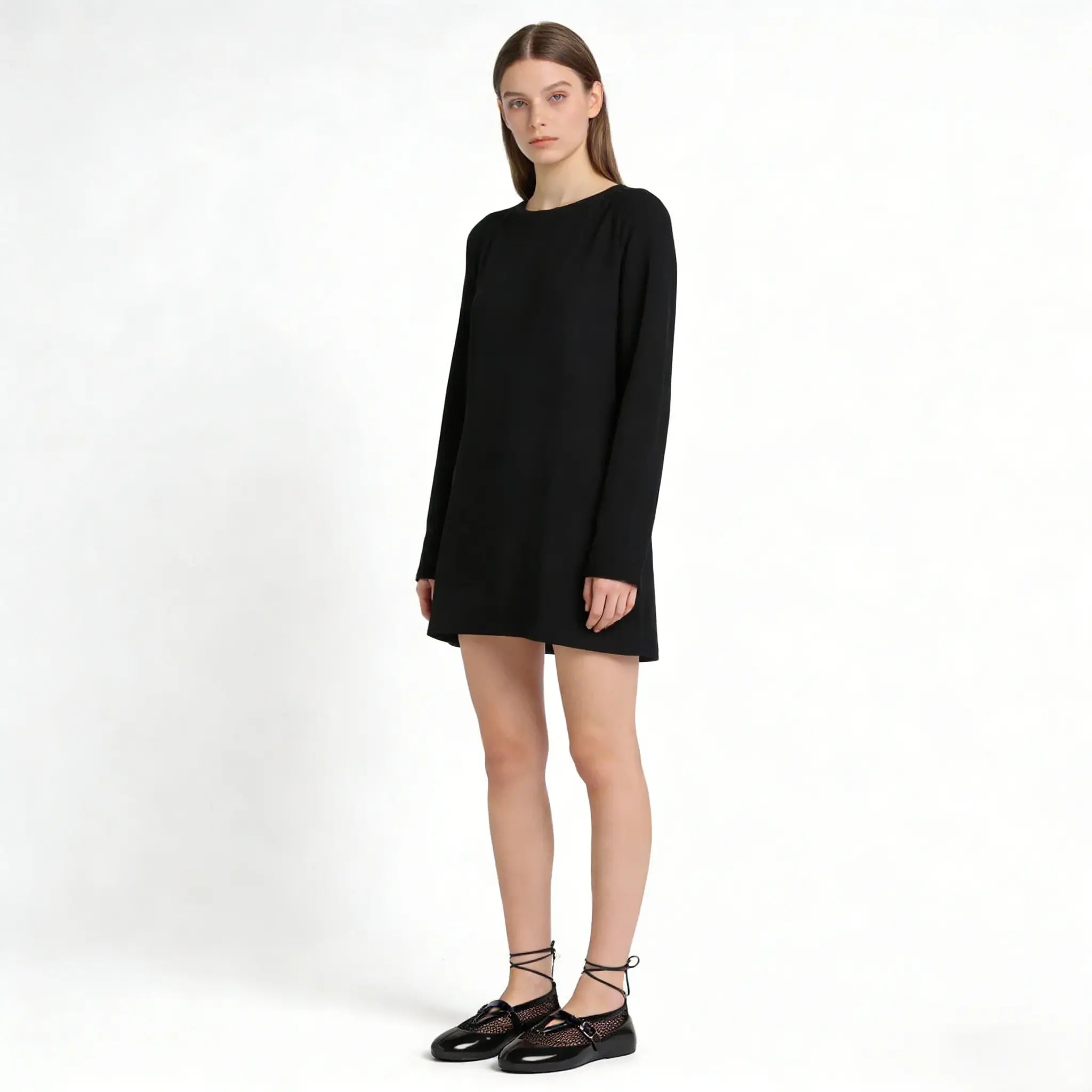 Women's Fishnet Rubber Ballet Flats Gilded Cadence