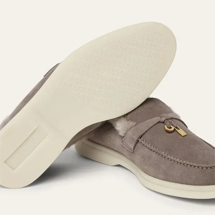 Women's Rain Drops Suede Summer Loafers Gilded Cadence