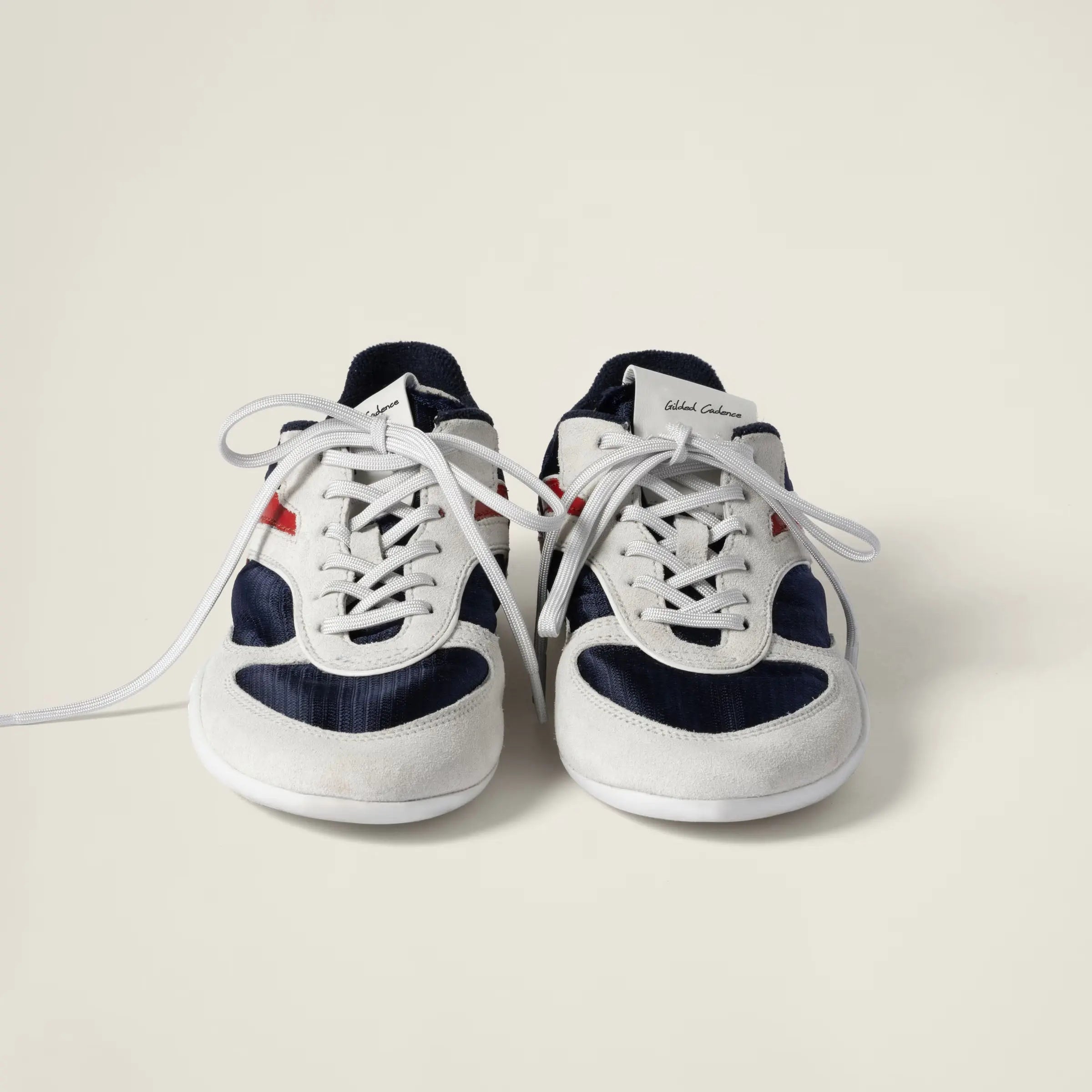 Gymnasium Tech Fabric Sneakers - Navy Gilded Cadence