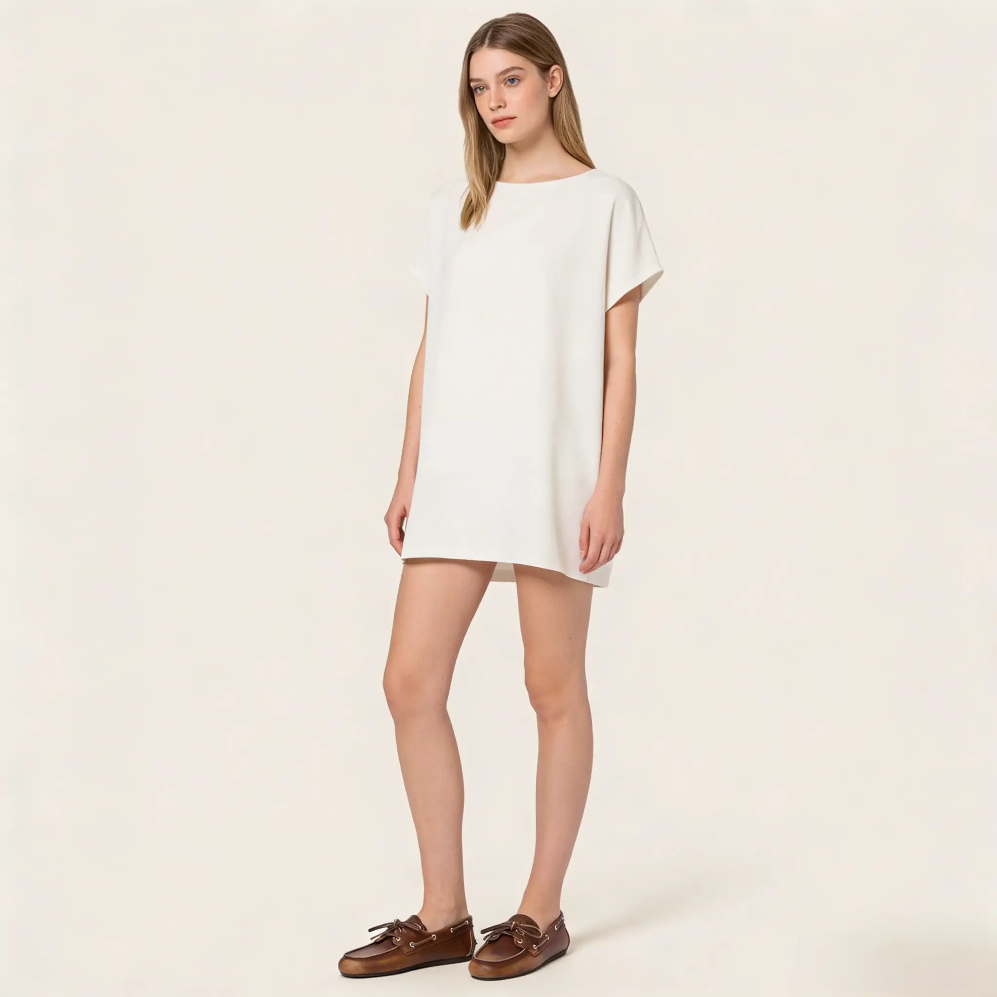 Women's Unlined Bleached Leather Loafers Gilded Cadence