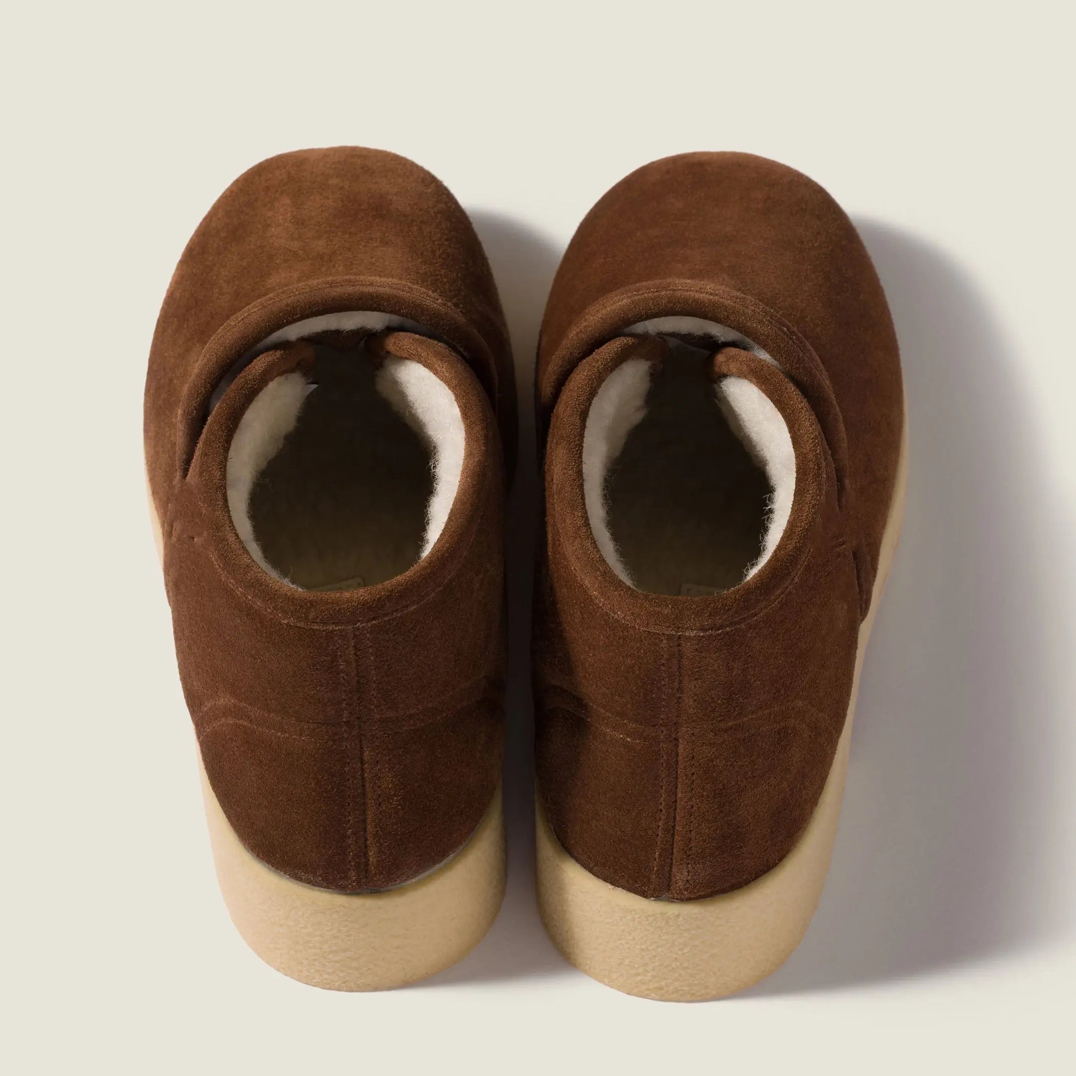 Women's Brown Suede Shearling Mini Boots Gilded Cadence