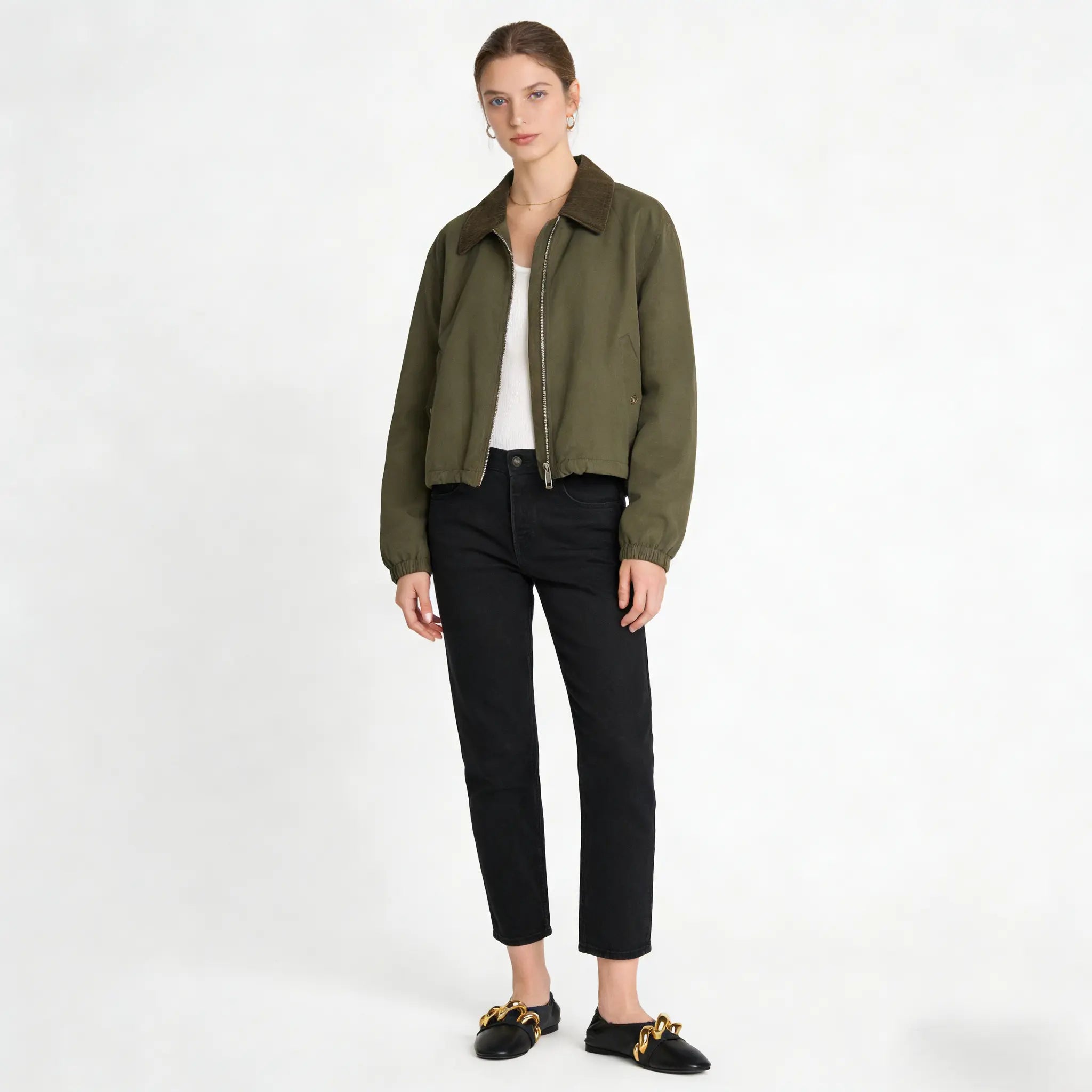 JEWEL SLIPPERS IN LEATHER Gilded Cadence