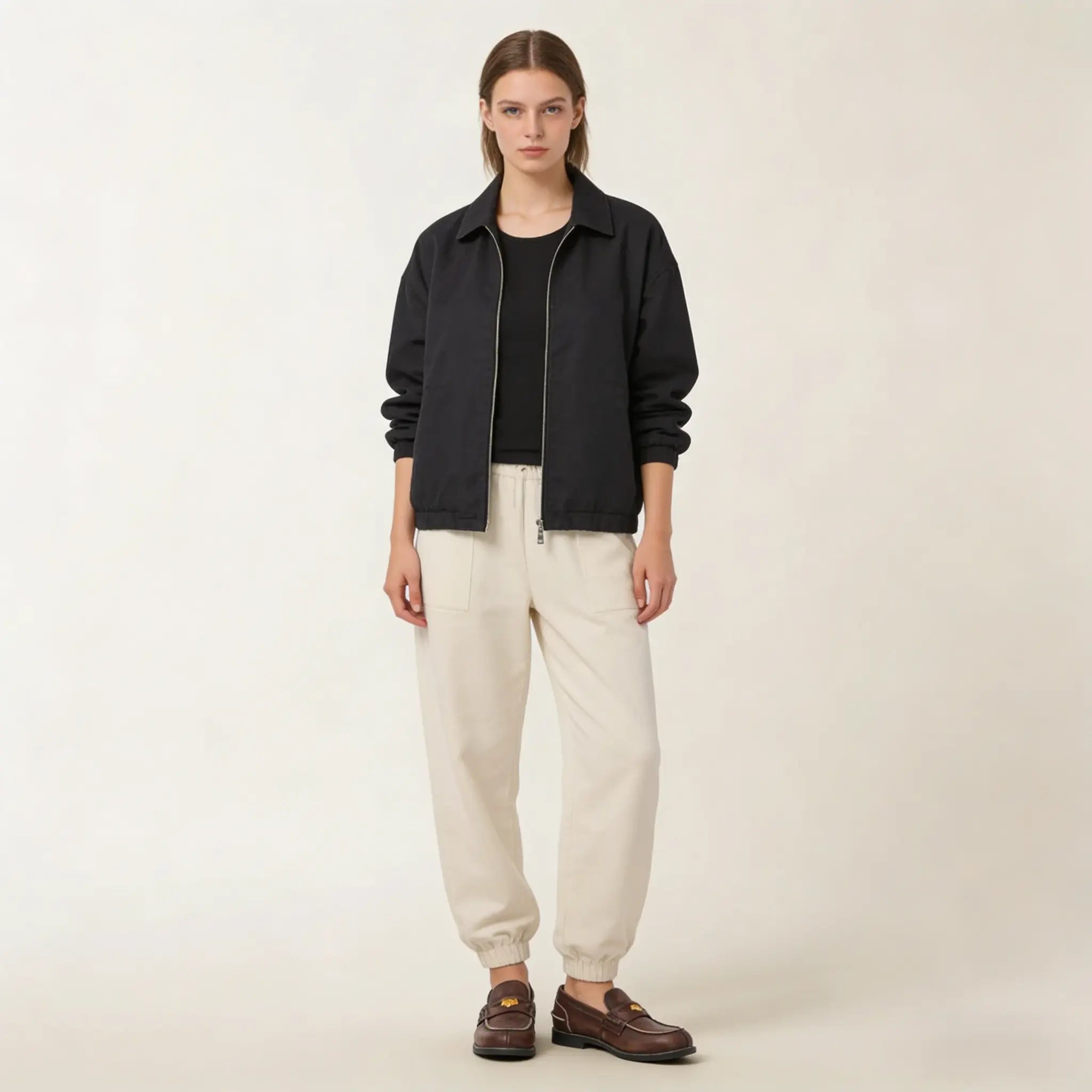 Vintage-effect leather penny loafers Gilded Cadence