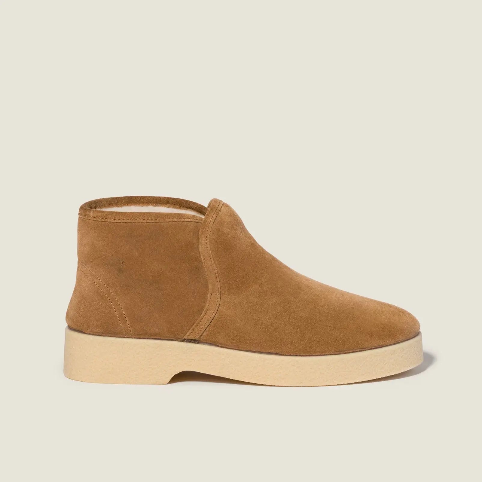 Bronze Metallic Shearling Mini Boots Gilded Cadence