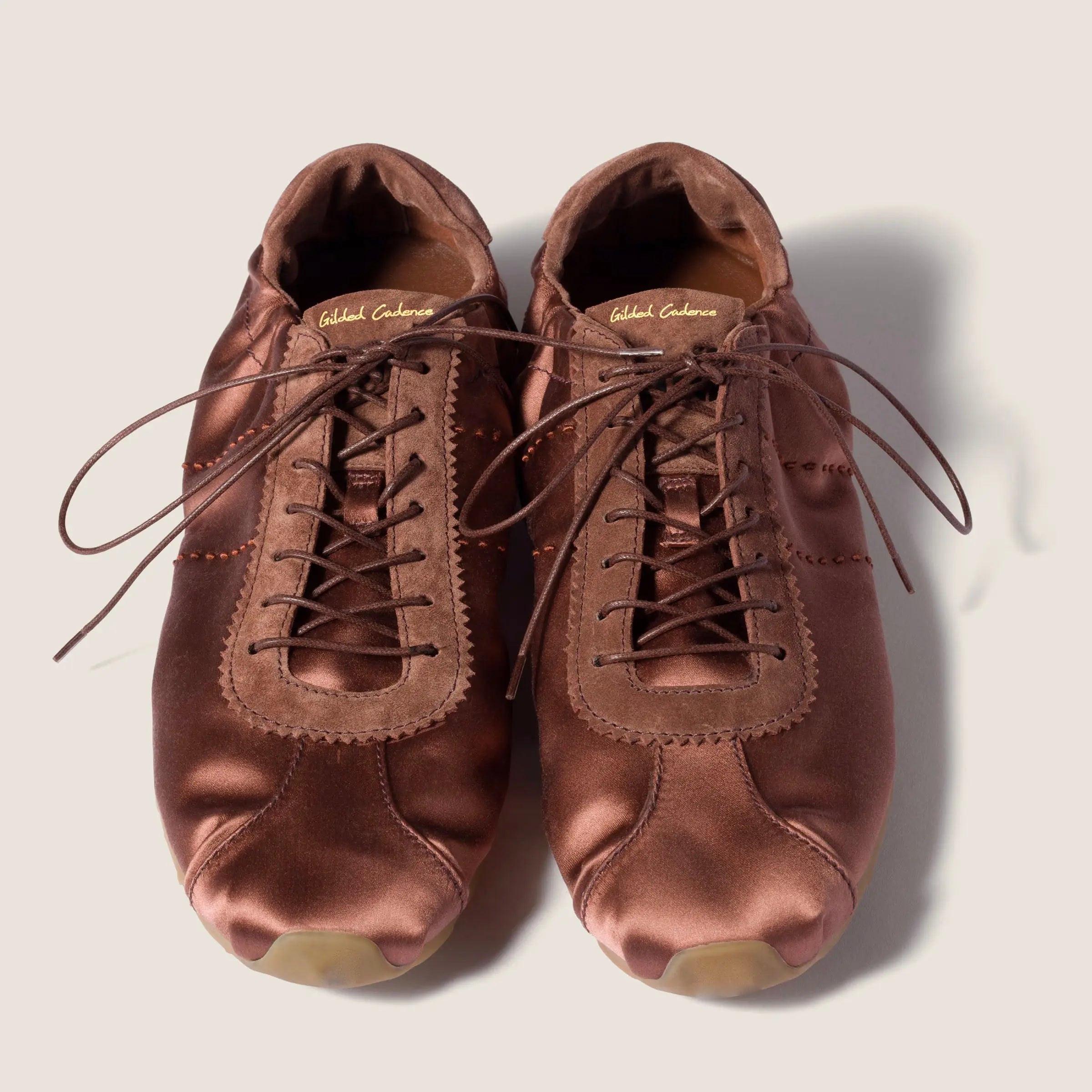 Plume satin sneakers Gilded Cadence