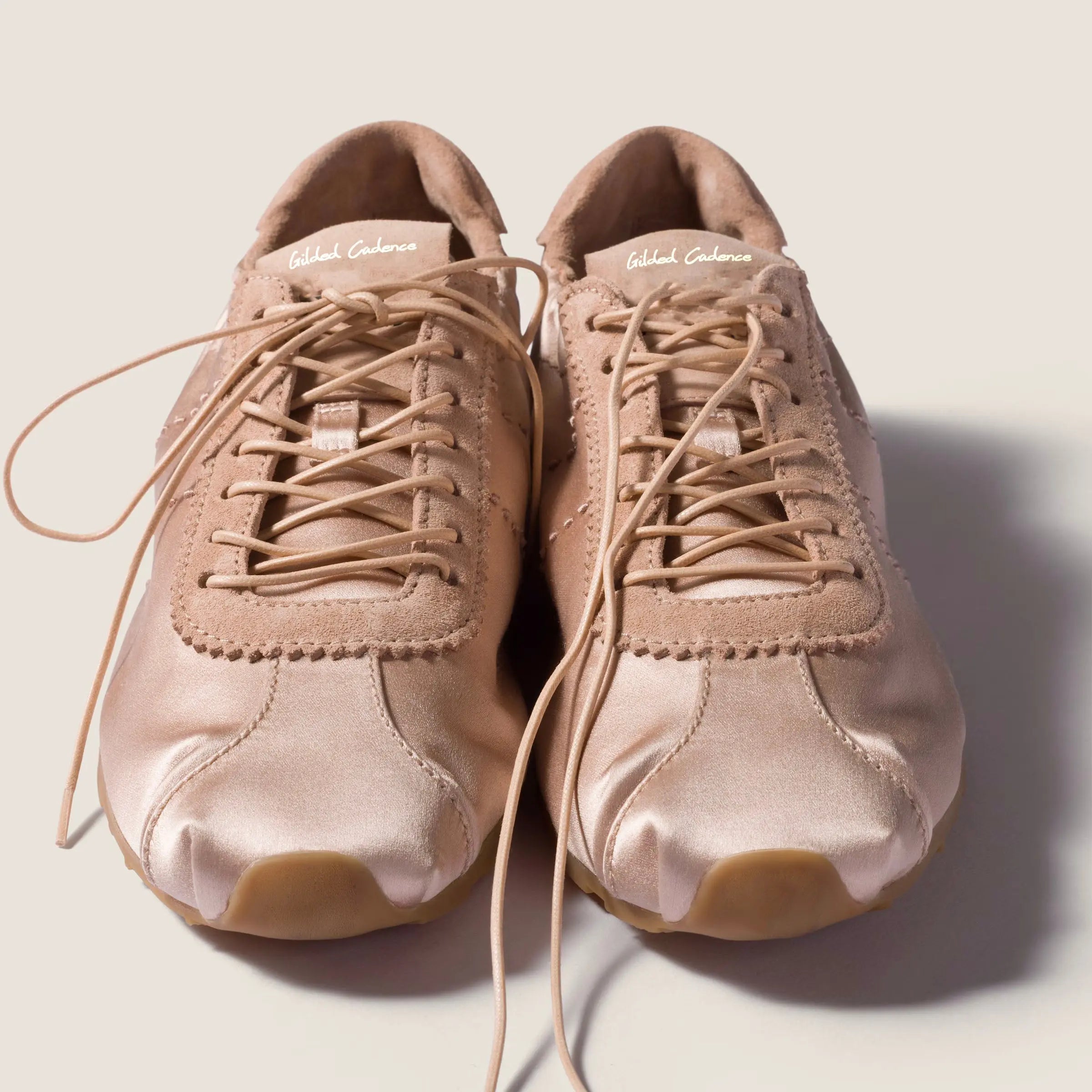 Plume satin sneakers Gilded Cadence