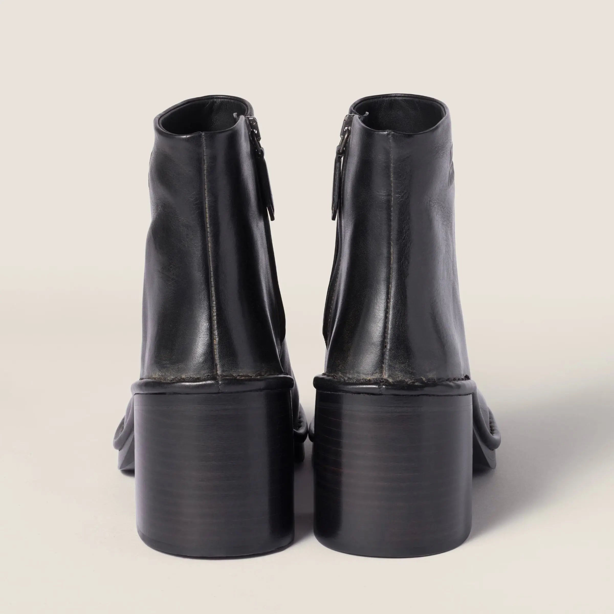 Leather booties Biack Gilded Cadence