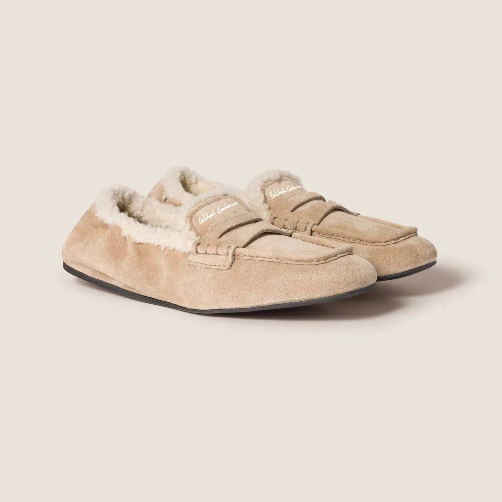 Ruches suede loafers Gilded Cadence