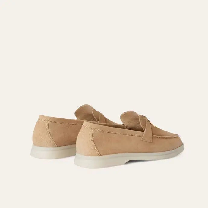Women's Sandstone Suede Summer Loafers Gilded Cadence