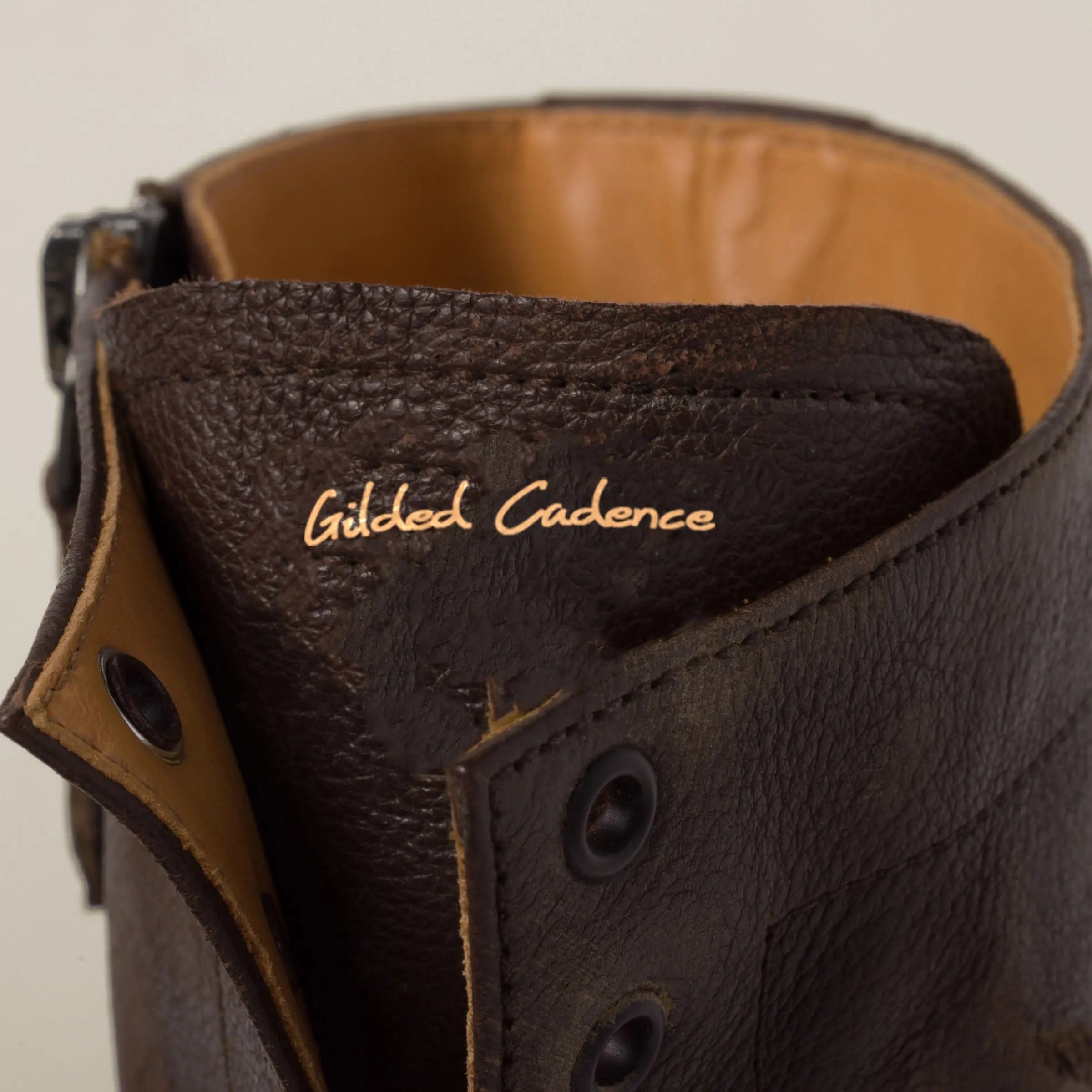 Leather laced booties Gilded Cadence