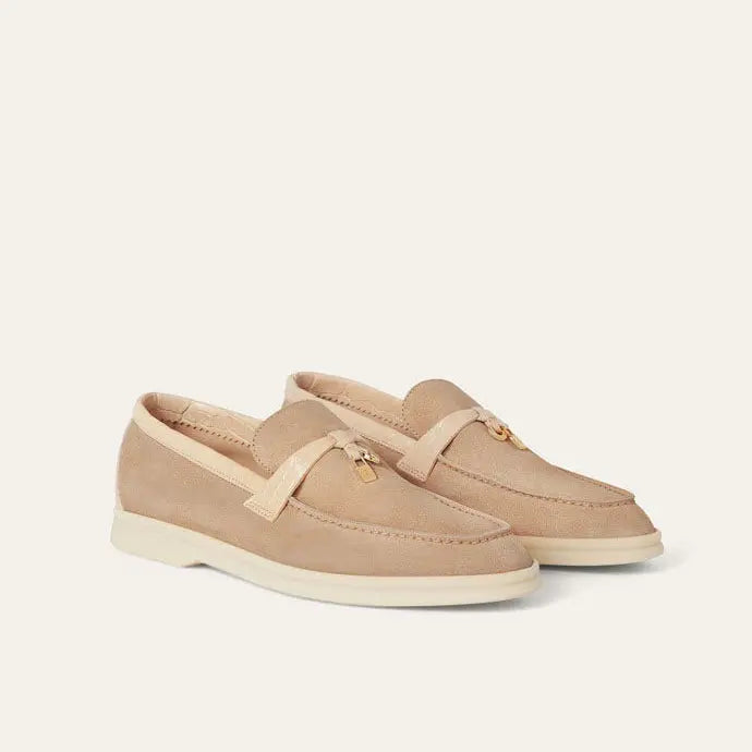 Women's Light Mastic Suede Summer Loafers Gilded Cadence