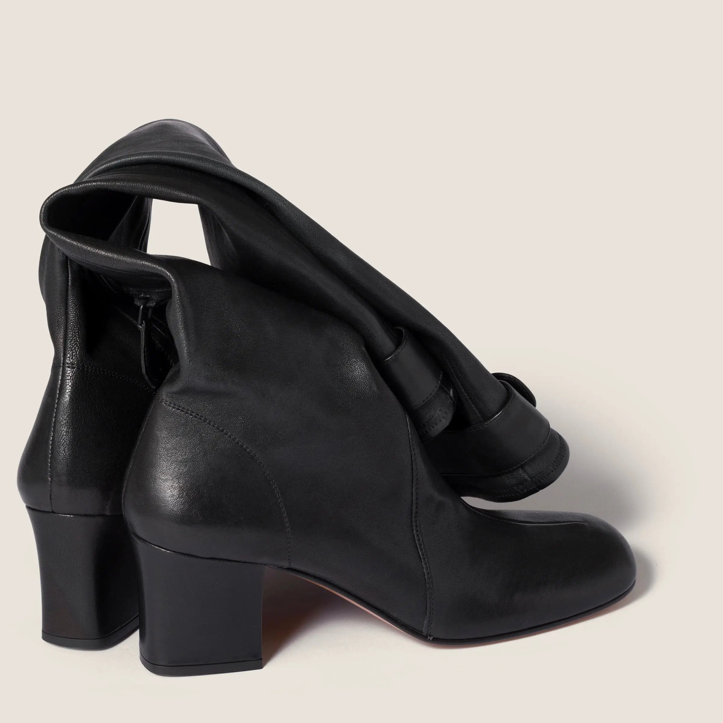 Nappa leather boots with buckle Gilded Cadence