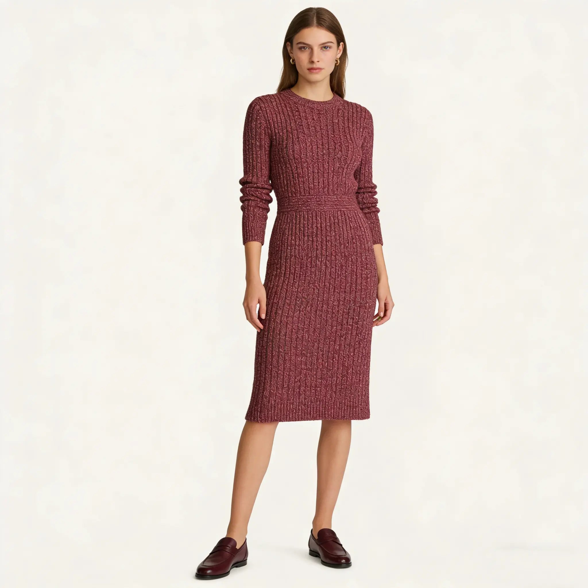 Deep Maroon Calfskin Sergio Loafers Gilded Cadence