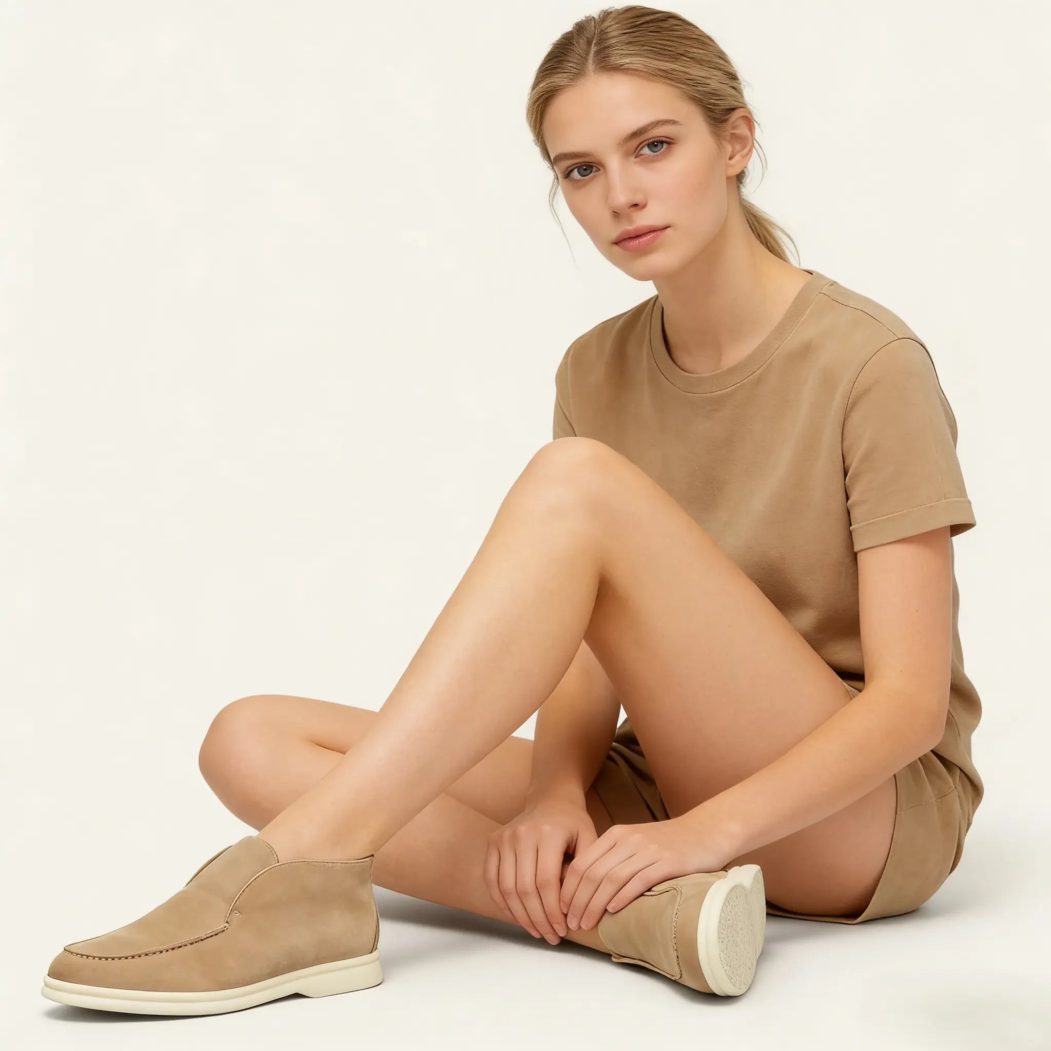 Women's Sandstone Suede Open Walk Boots Gilded Cadence