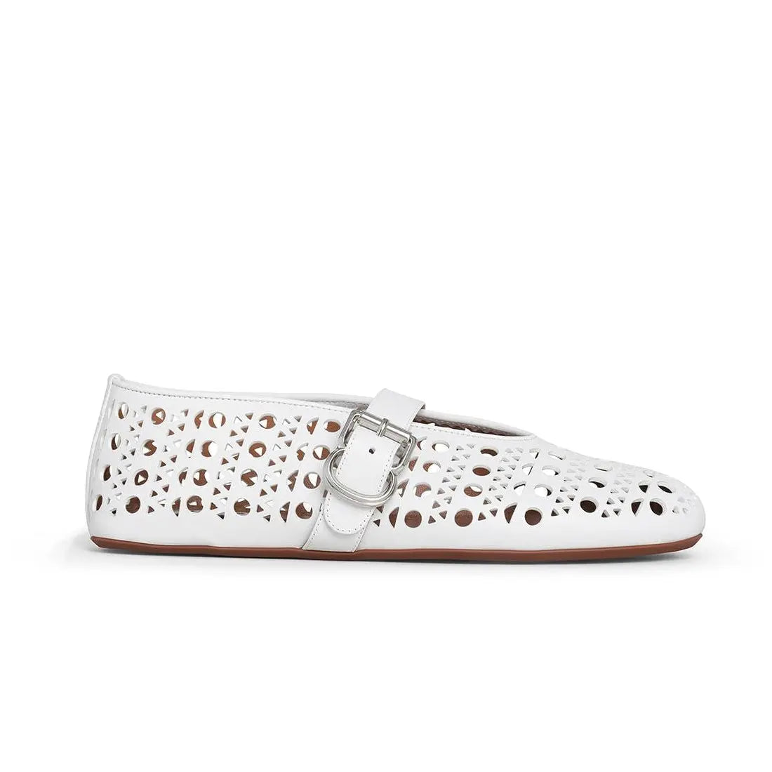 Vienne Perforated Lambskin Ballet Flats Gilded Cadence