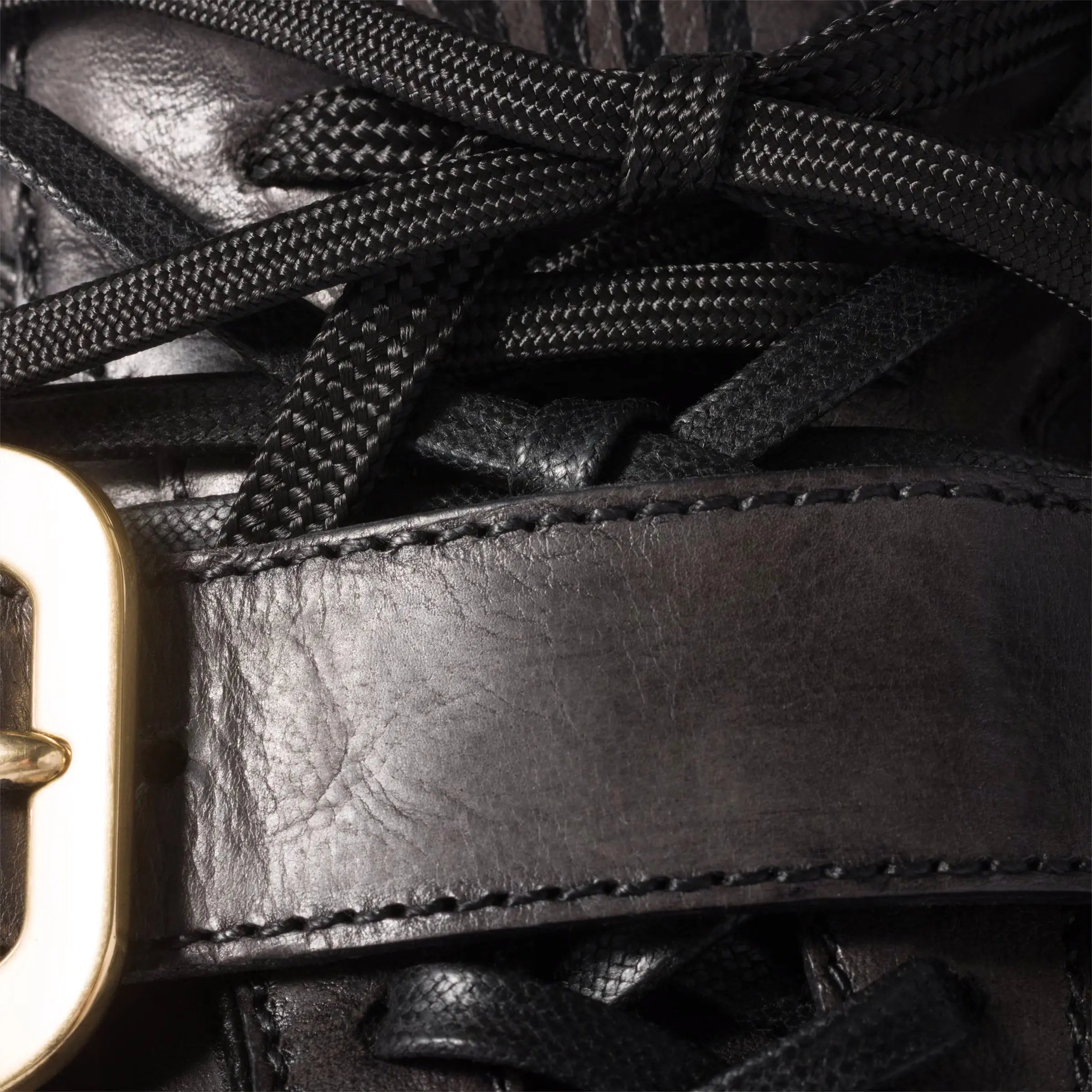 Leather sneakers with buckle Gilded Cadence